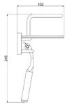 GIESE Dusch Konsole mit hoher Reling und Glasabz. schwarz matt (HPL) weiss