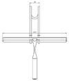 GIESE Haken mit Wischer Duschwandmodell schwarz matt