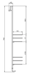 GIESE Bodyguard Optisign mit Haken L:700 mm