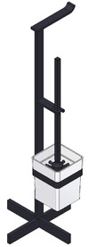GIESE WC-Ständer mit Bürstengarnitur schwarz matt