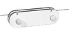 GIESE Sky mit 4 Haken f. Glaswand bis 12 mm schwarz matt Schichtst. (HPL) weiss