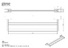 GIESE Tono Badetuchhalter doppelt schwarz matt