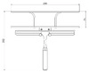 GIESE Duschkorb m. Haken + Wischer an Brausestange schwarz matt (HPL) weiss