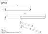 GIESE Handtuchhalter einteilig ausziehbar L:325 mm schwarz matt
