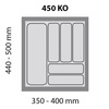 Besteckeinsatz KOMBI für 45-er Schubkasten 400x500