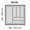 Besteckeinsatz KOMBI für 50-er Schubkasten 450x500