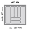 Besteckeinsatz KOMBI für 60-er Schubkasten 550x500
