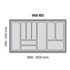 Besteckeinsatz KOMBI für 90-er Schubkasten 850x500