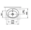 LAUFEN Einbauwaschtisch FORM 500x400 oval weiß mit Hahnloch mit Überlauf
