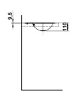 LAUFEN Einbauwaschtisch FORM 500x400 oval weiß mit Hahnloch mit Überlauf