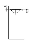 LAUFEN Einbauwaschtisch FORM 425x325 oval weiß ohne Hahnloch mit Überlauf