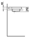 LAUFEN Waschtisch-Schale CLASSICS 585x405 rechteckig weiß m.Hahnloch m. Überlauf