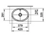 LAUFEN Einbauwaschtisch FORM 425x325 oval weiß ohne Hahnloch mit Überlauf