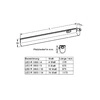 LED Reihenleuchte R3800 / 8 W 575mm mit Schalter 4000K