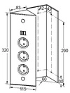 Steckdosenelement ST 3007/320/3 USB Port A+C Edelstahl