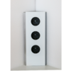 WIPO Power Eck G Steckdosenelement 3x Schuko Glas weiß