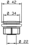Verschlußstopfen Ø42/34mm, vchr.