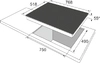 AMICA Induktionskochfeld autark 77 cm Edelstahlrahmen KMI 752 630 E