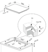 AMICA Induktionskochfeld autark 60 cm rahmenlos KMI 772 660 C