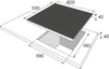 AMICA Massekochfeld autark 60 cm Edelstahl KME 13139 E