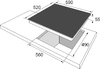 AMICA Gaskochfeld autark 60 cm Glaskeramik rahmenlos KMG 734 060 S
