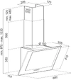 AMICA Kaminhaube Base 60 cm schwarzer Glasschirm KH 17118-1 S