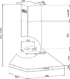 AMICA Kaminhaube Trapez 60 cm schwarz KH 17286 S