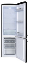 AMICA Kühl-Gefrierkombi 181 cm Retro Design matt-schwarz KGCR 387 100 MS