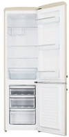 AMICA Kühl-Gefrierkombi 181 cm Retro Design Coffee Cream KGCR 387 100 B