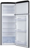 AMICA Kühl-Gefrierkombi 144 cm Retro Design Black Olives KGC 15634 S