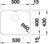 BLANCO Supra 500-U Unterbaubecken Edelstahl