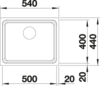 BLANCO ETAGON 500-IF Edelstahl ohne Ablauffernbed.