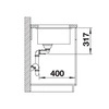 BLANCO SUBLINE 430/270-U SILGRANIT ohne Ablauffernbed. Hauptbecken links cafe