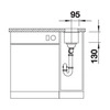BLANCO SUBLINE 160-U SILGRANIT ohne Ablauffernbedienung tartufo