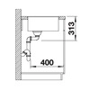 BLANCO SUBLINE 320-F SILGRANIT ohne Ablauffernbedienung cafe