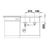 BLANCO SUBLINE 350/350-U SILGRANIT ohne Ablauffernbedienung cafe