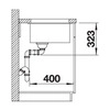 BLANCO SUBLINE 350/350-U SILGRANIT ohne Ablauffernbedienung cafe