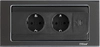 EVOline® BackFlip Glas schwarz mit USB-C Anschluss