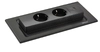 EVOline® BackFlip Glas schwarz matt mit USB-C Anschluss