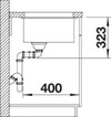BLANCO SUBLINE 350/350-U SILGRANIT felsgrau OHNE Ab-/Überlaufgarnitur